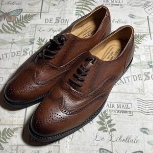 Marc Joseph New York Mens Wingtip Oxford‎ Dress Shoes Brown Leather 8.5